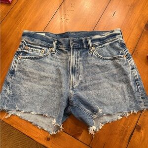GAP Distressed Medium Blue Denim Cutoff Shorts